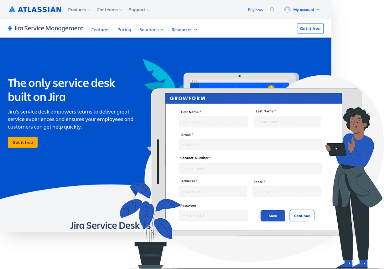 Jira Service Management form builder by Growform